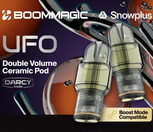 正品雪加Snowplus与Boom Magic联名款UFO超大容量5ML通配烟弹单颗装-适配悦刻4/5/6/7代烟杆-两颗颗起售