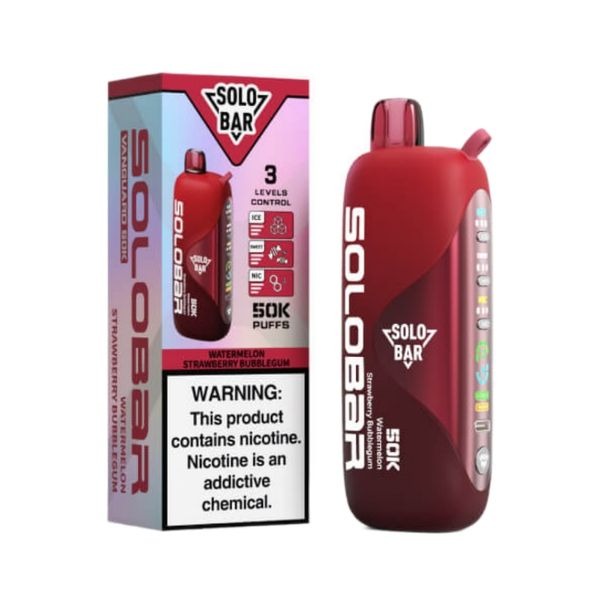 正品SOLOBAR 50000口索罗超大容量50K尼古丁/甜度/冰度可调节双输出模式一次性电子烟-多口味可选