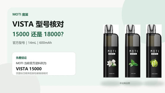 魔笛 MOTI VISTA 维斯塔15000口与18000口型号核对白底封面