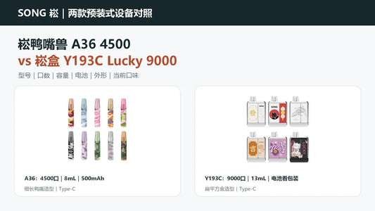崧鸭嘴兽 SONG A36 4500 与崧盒 Y193C Lucky 9000 型号对照封面