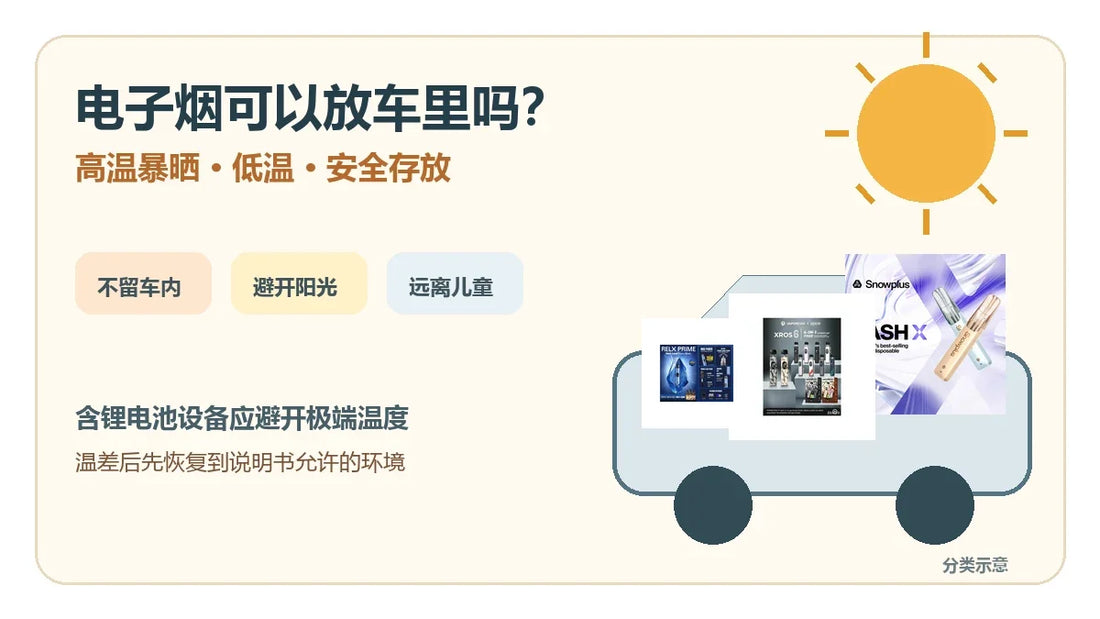 电子烟放车里高温暴晒与低温存放安全指南