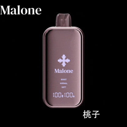 正品Malone Bar马龙克罗心35000口金属全镜面高颜值屏幕三档功率可调一次性电子烟-多口味可选