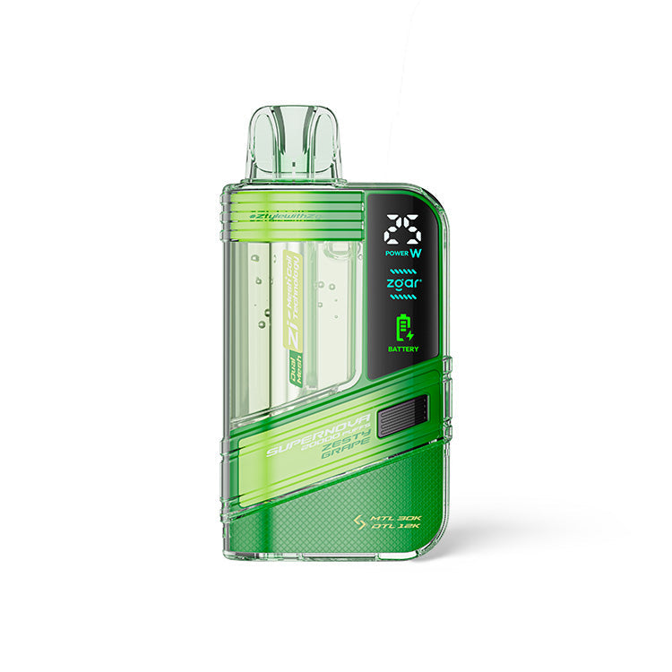 正品冰熊一次性20000口Zgar Supernova，可调火力烟阻/LED显示屏