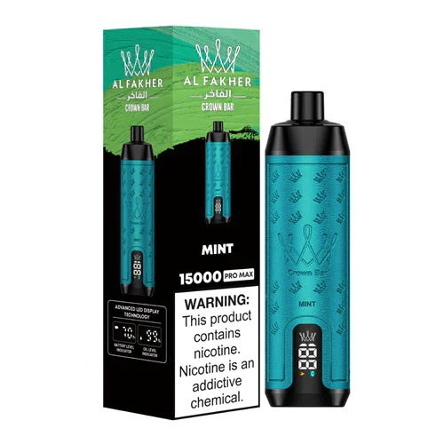 正品阿尔法赫皇冠系列 AL FAKHER CROWN BAR PRO MAX 15K 15000口大烟雾一次性电子烟油量电量显示-多口味可选