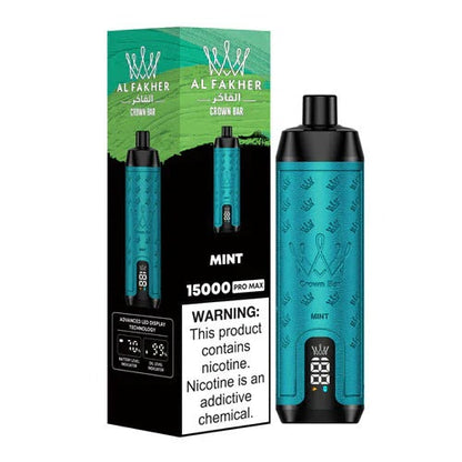 正品阿尔法赫皇冠系列 AL FAKHER CROWN BAR PRO MAX 15K 15000口大烟雾一次性电子烟油量电量显示-多口味可选