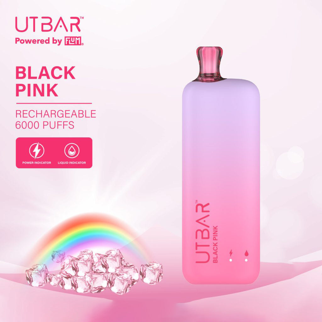 正品FLUM UTBAR 6000口绚丽质感外观设计电量油量指示一次性电子烟-多口味可选