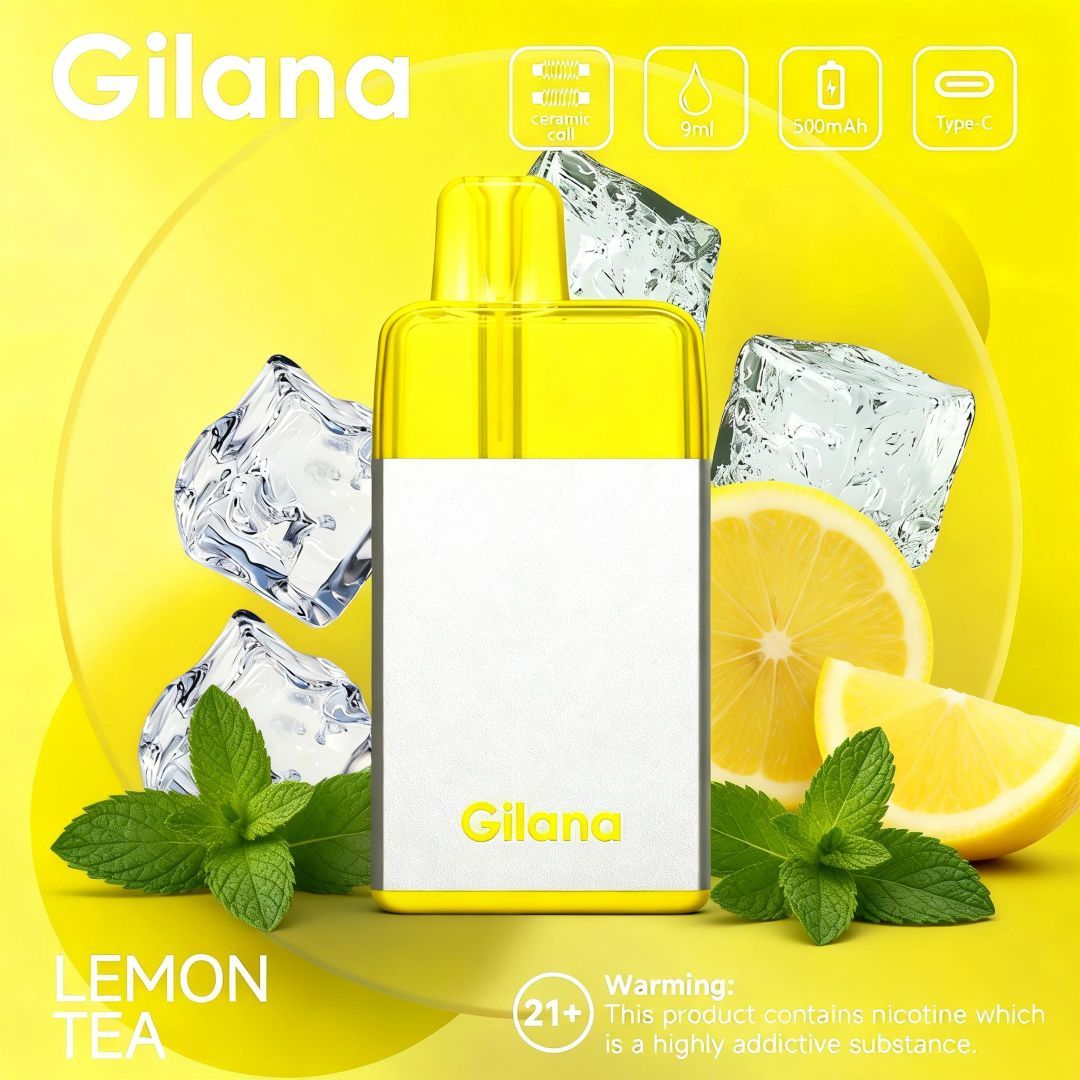 正品吉拉娜冰立方 Gilana Ice Cube 7000口劲爽冰感系列三色指示灯电量显示可视化油仓一次性电子烟-多口味可选