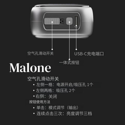 正品Malone Bar马龙克罗心35000口金属全镜面高颜值屏幕三档功率可调一次性电子烟-多口味可选