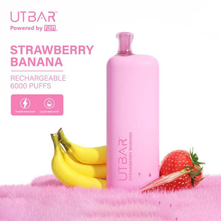 正品FLUM UTBAR 6000口绚丽质感外观设计电量油量指示一次性电子烟-多口味可选