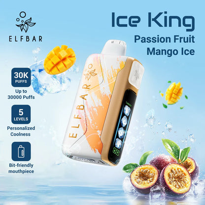 正品ELFBAR ICE KING 30000口-爱奇迹五档冰度调节冰王一次性电子烟-多口味可选