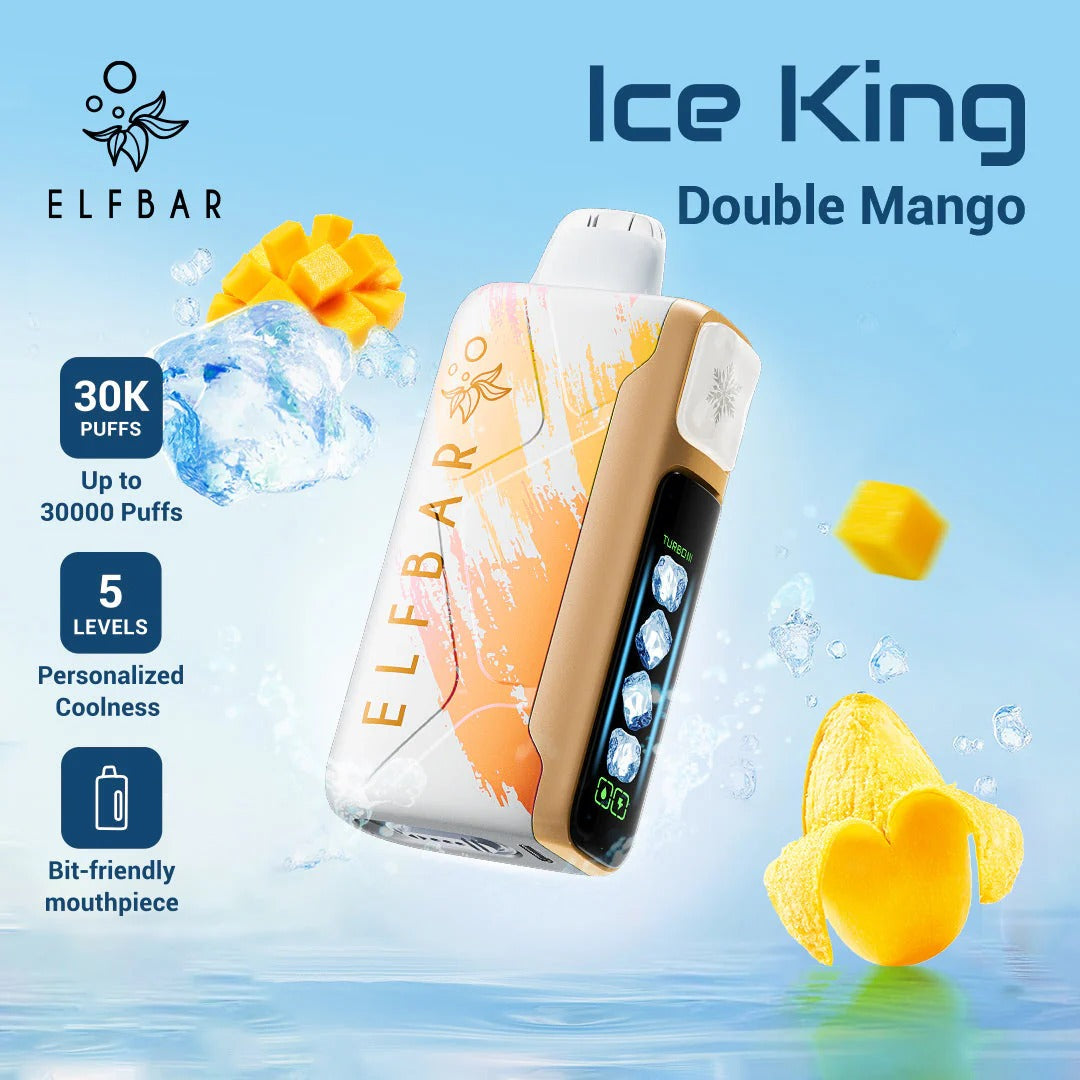 正品ELFBAR ICE KING 30000口-爱奇迹五档冰度调节冰王一次性电子烟-多口味可选