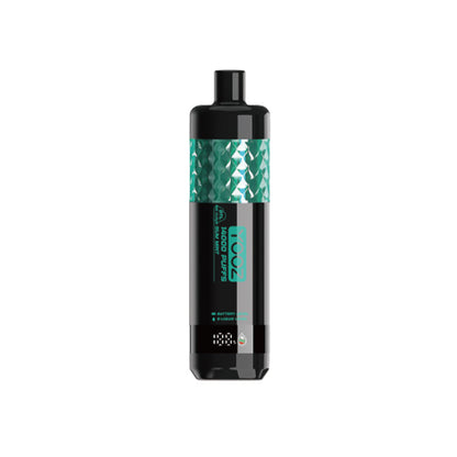正品柚子水烟YOOZ SHISHA 14000口 DTL水晶炫彩钻石切割工艺大烟雾肺吸模式油量电量显示一次性电子烟-多口味可选