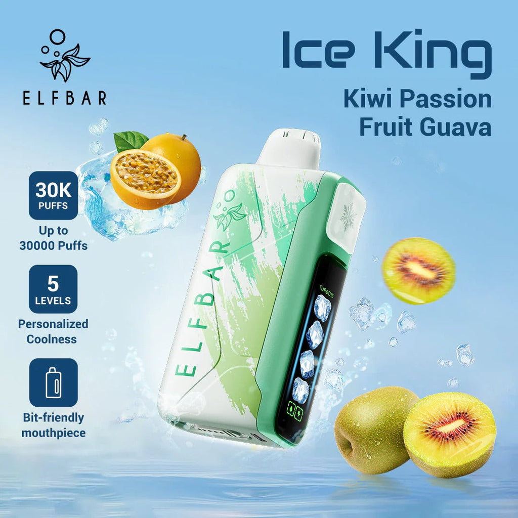 正品ELFBAR ICE KING 30000口-爱奇迹五档冰度调节冰王一次性电子烟-多口味可选