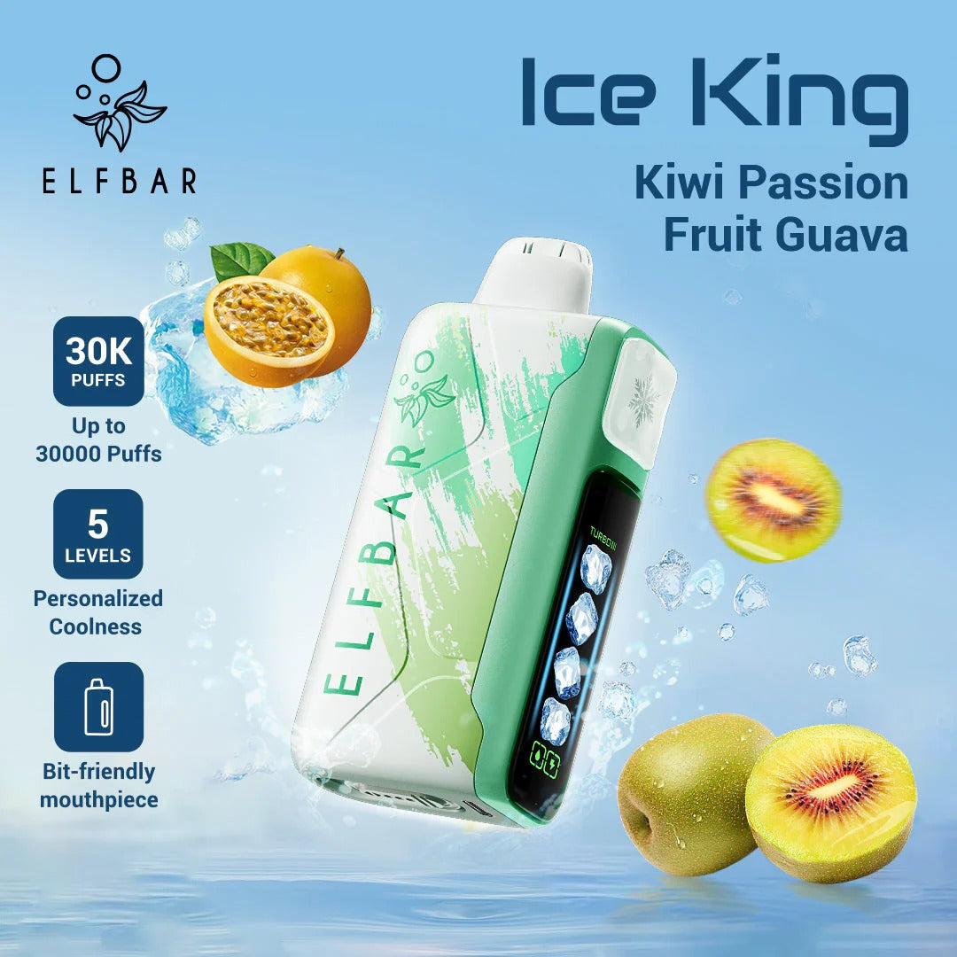 正品ELFBAR ICE KING 30000口-爱奇迹五档冰度调节冰王一次性电子烟-多口味可选