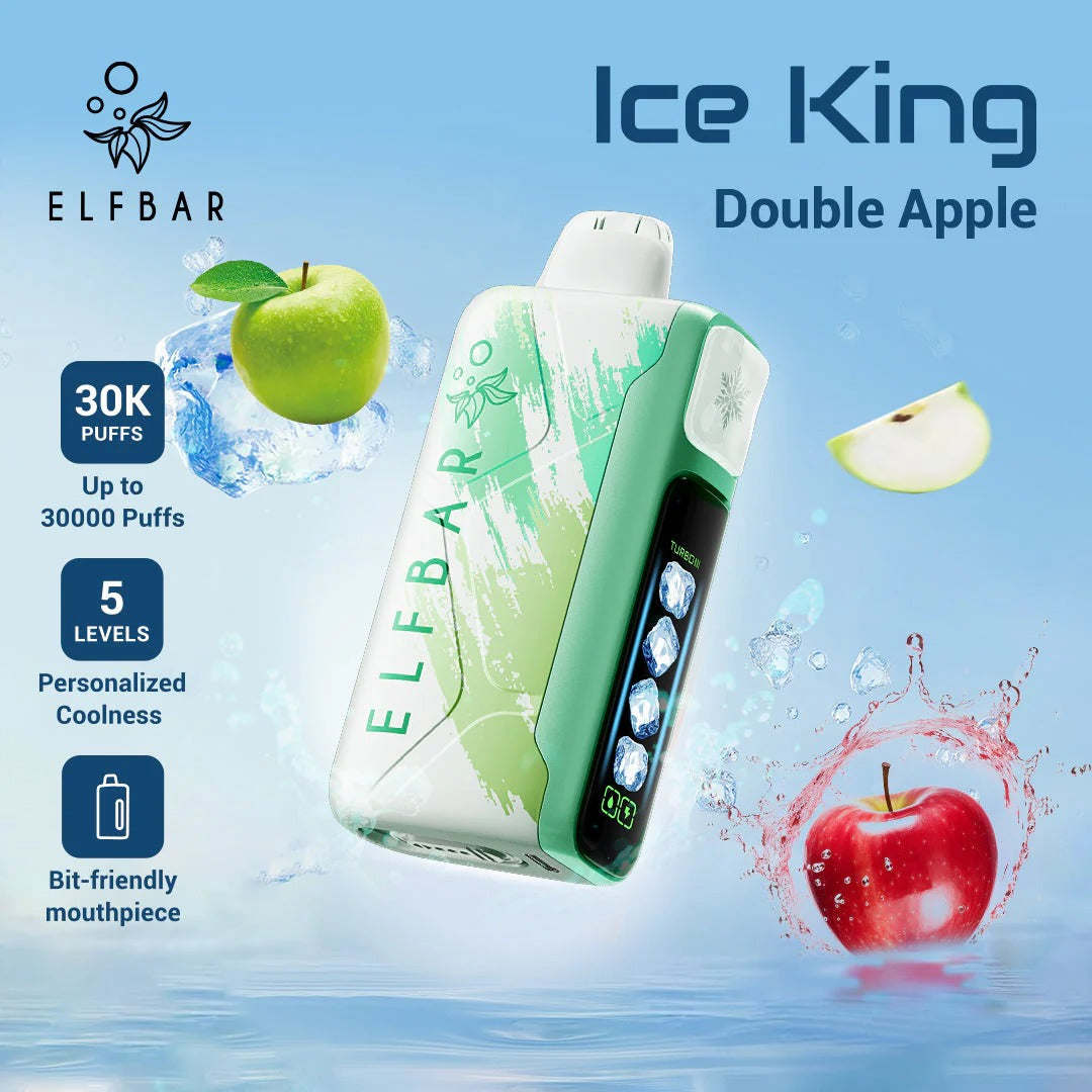 正品ELFBAR ICE KING 30000口-爱奇迹五档冰度调节冰王一次性电子烟-多口味可选