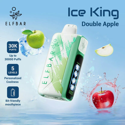 正品ELFBAR ICE KING 30000口-爱奇迹五档冰度调节冰王一次性电子烟-多口味可选