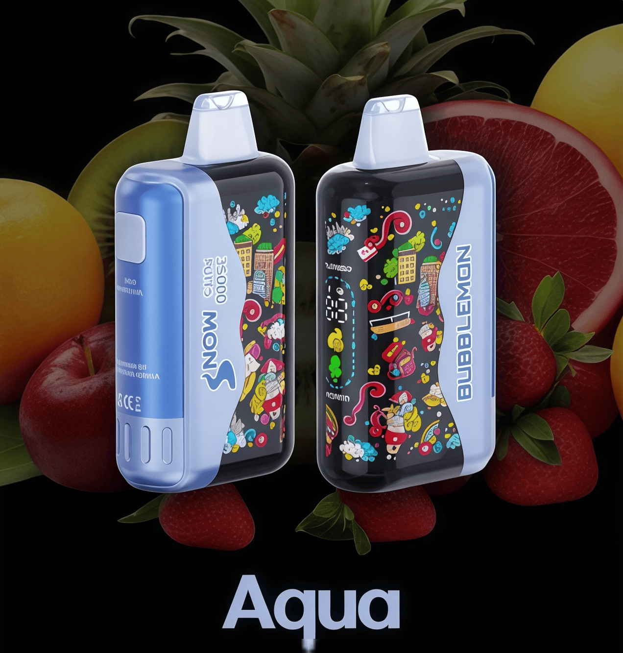 正品韩版BUBBLE MON  GRAFFITI巴布梦泡泡兽满天星炫彩壁纸LED灯效35000口可调功率含隐藏口味一次性电子烟