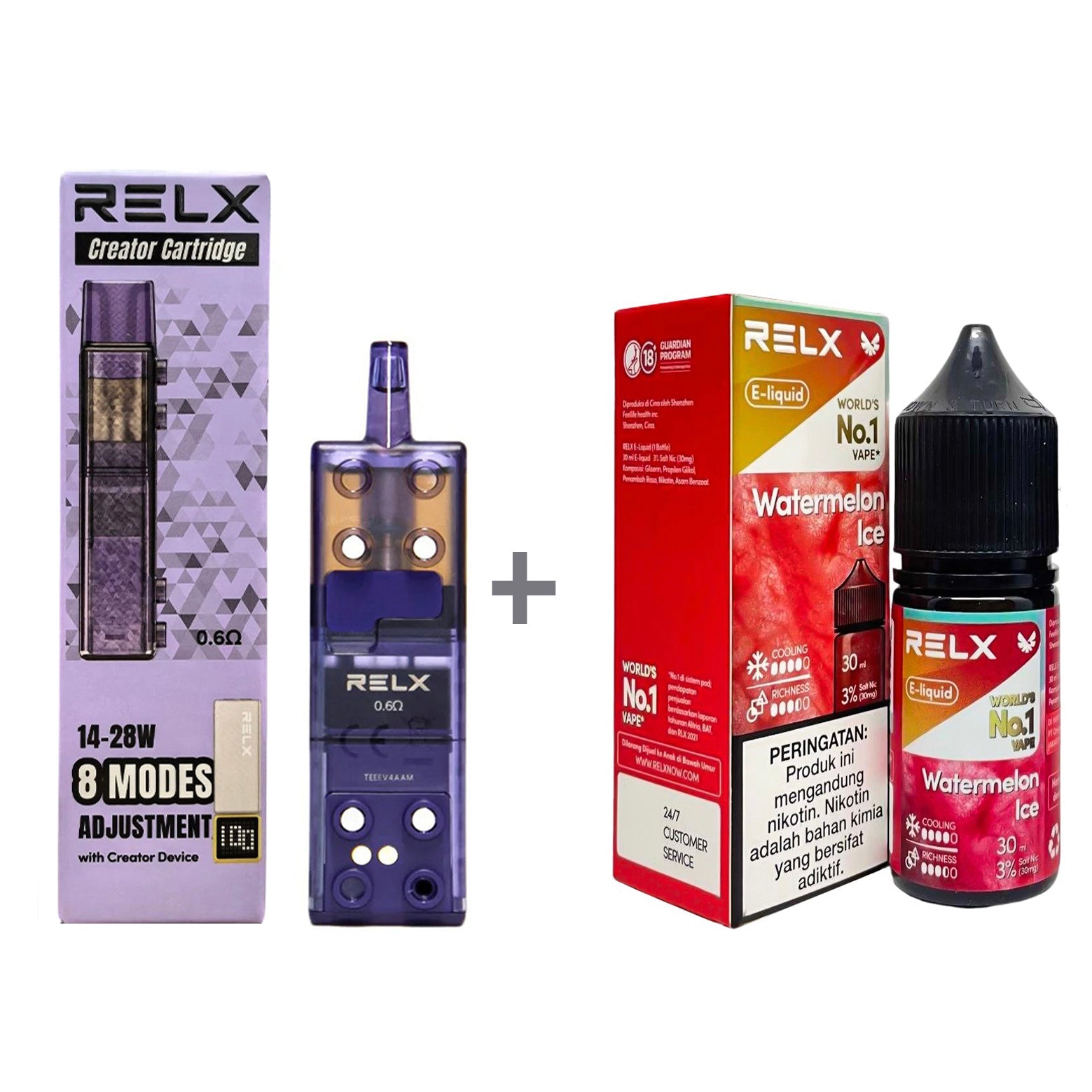 正品悦刻三代积木空弹烟油套餐(5ml容积RELX空弹+30ml正品RELX E-liquid)