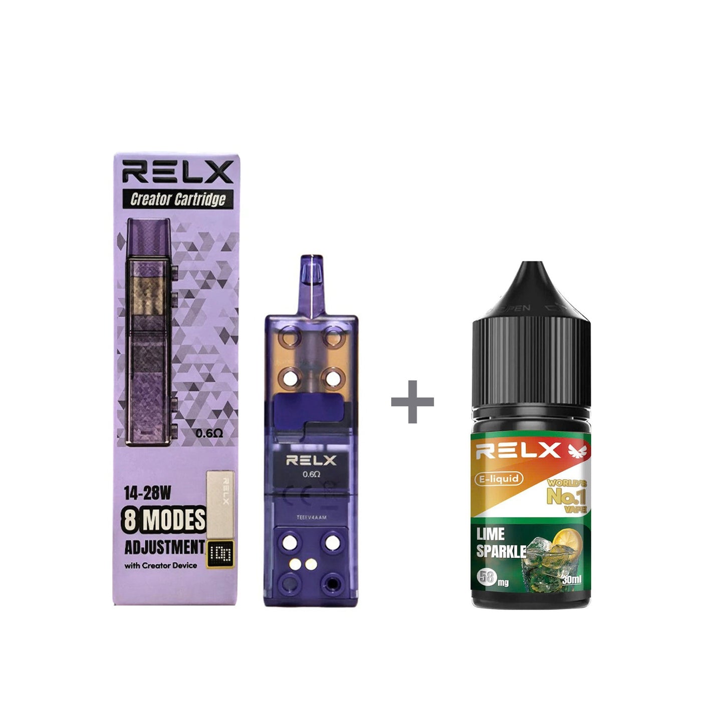 正品悦刻三代积木空弹烟油套餐(5ml容积RELX空弹+30ml正品RELX E-liquid)