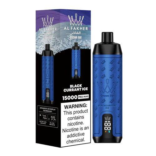 正品阿尔法赫皇冠系列 AL FAKHER CROWN BAR PRO MAX 15K 15000口大烟雾一次性电子烟油量电量显示-多口味可选