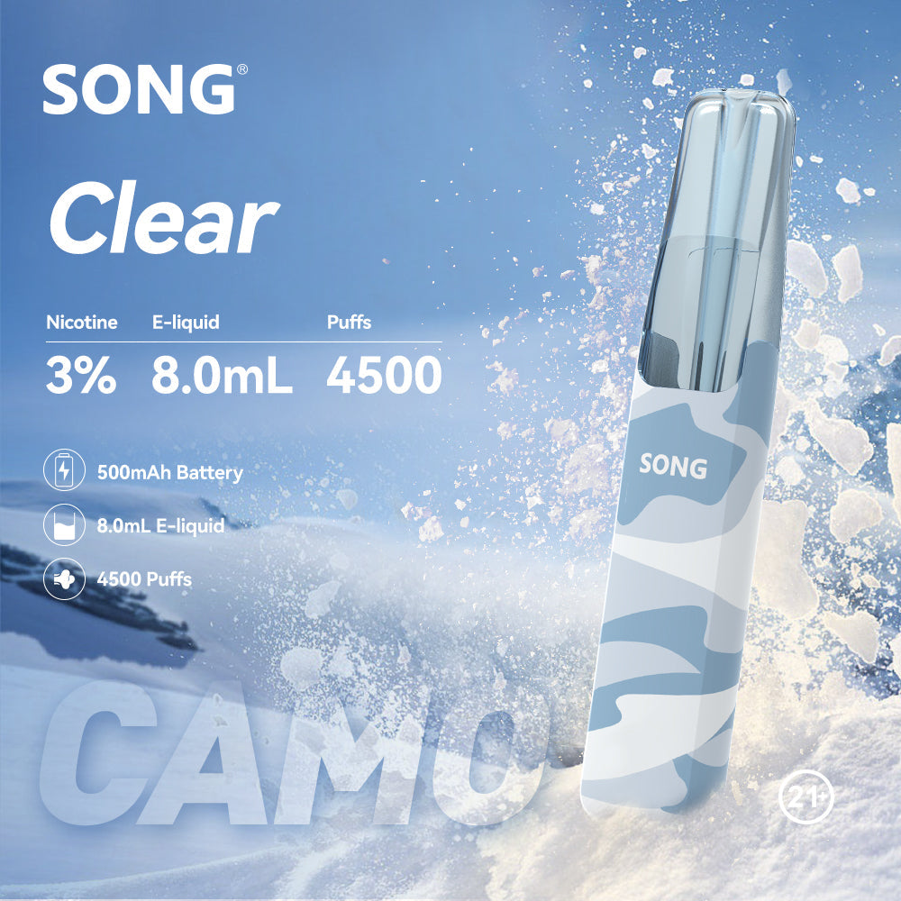 正品崧鸭嘴兽 Song Camo Series A36迷彩杆身一次性电子烟4500口-多口味可选