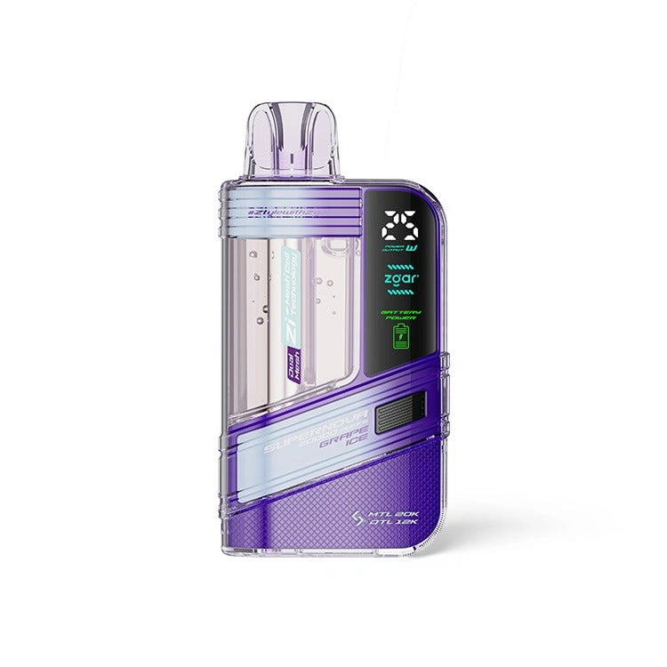 正品冰熊一次性20000口Zgar Supernova，可调火力烟阻/LED显示屏