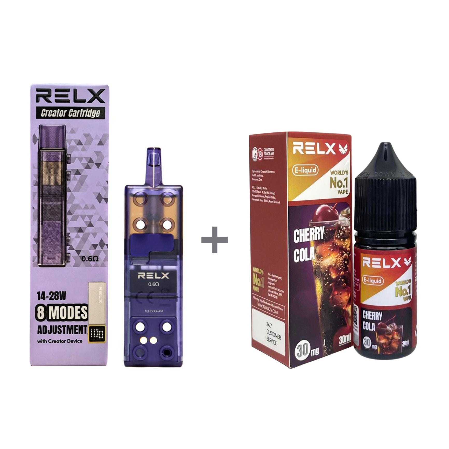 正品悦刻三代积木空弹烟油套餐(5ml容积RELX空弹+30ml正品RELX E-liquid)