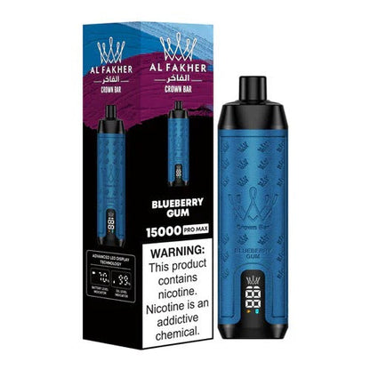 正品阿尔法赫皇冠系列 AL FAKHER CROWN BAR PRO MAX 15K 15000口大烟雾一次性电子烟油量电量显示-多口味可选