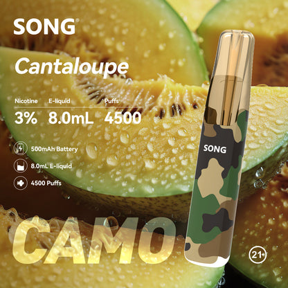 正品崧鸭嘴兽 Song Camo Series A36迷彩杆身一次性电子烟4500口-多口味可选