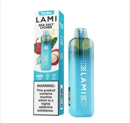 正品LAMI TURBO 徕米冰爆10000口涡轮双网陶瓷雾化芯可视化油仓电量显示冰爽型一次性电子烟-多口味可选