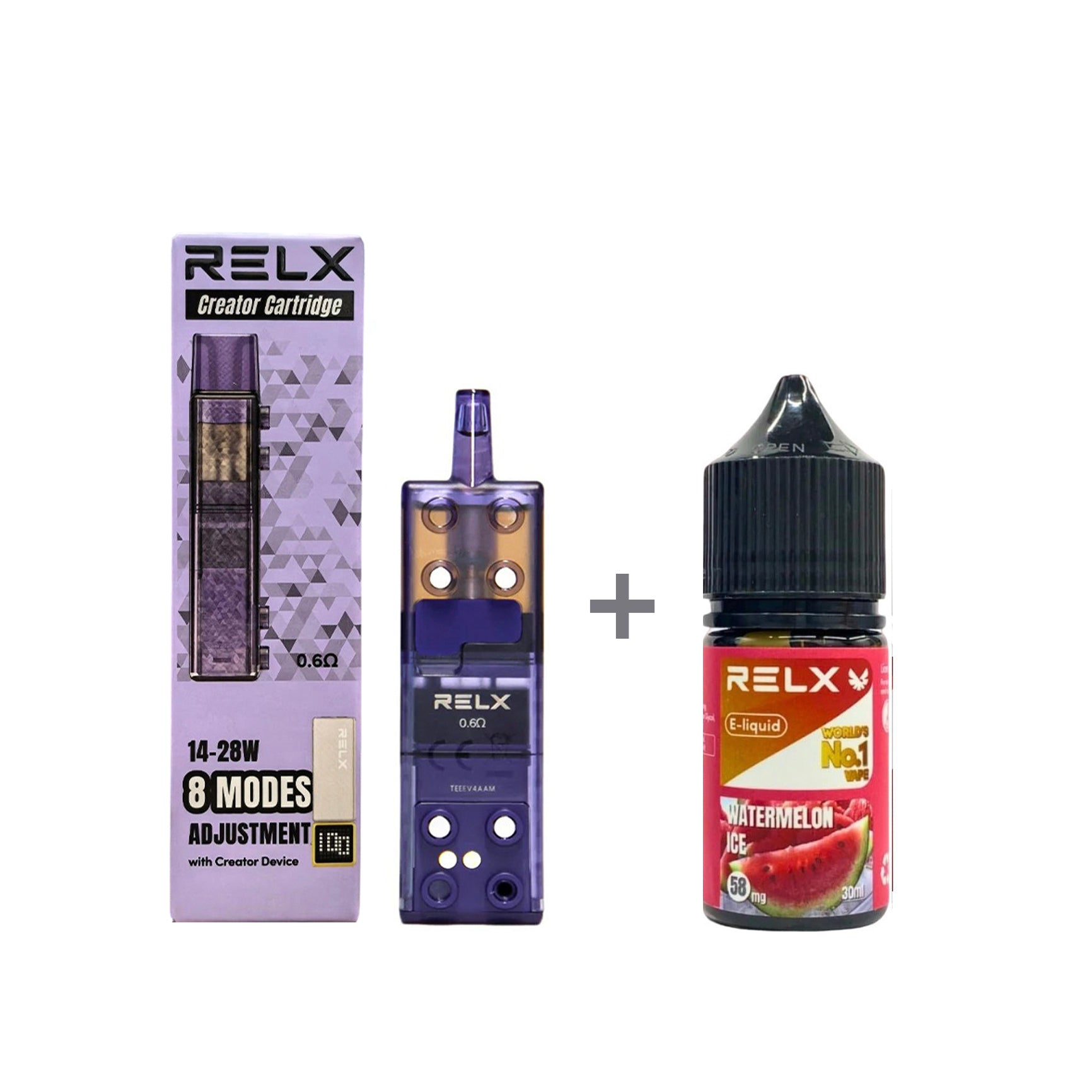 正品悦刻三代积木空弹烟油套餐(5ml容积RELX空弹+30ml正品RELX E-liquid)