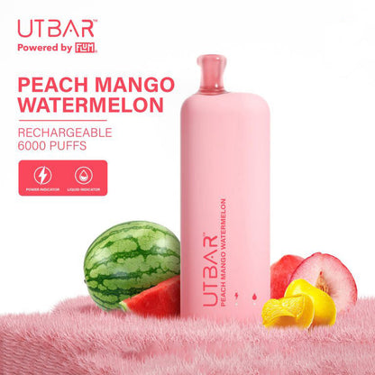 正品FLUM UTBAR 6000口绚丽质感外观设计电量油量指示一次性电子烟-多口味可选