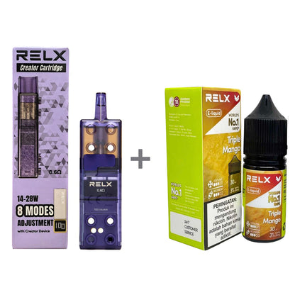 正品悦刻三代积木空弹烟油套餐(5ml容积RELX空弹+30ml正品RELX E-liquid)