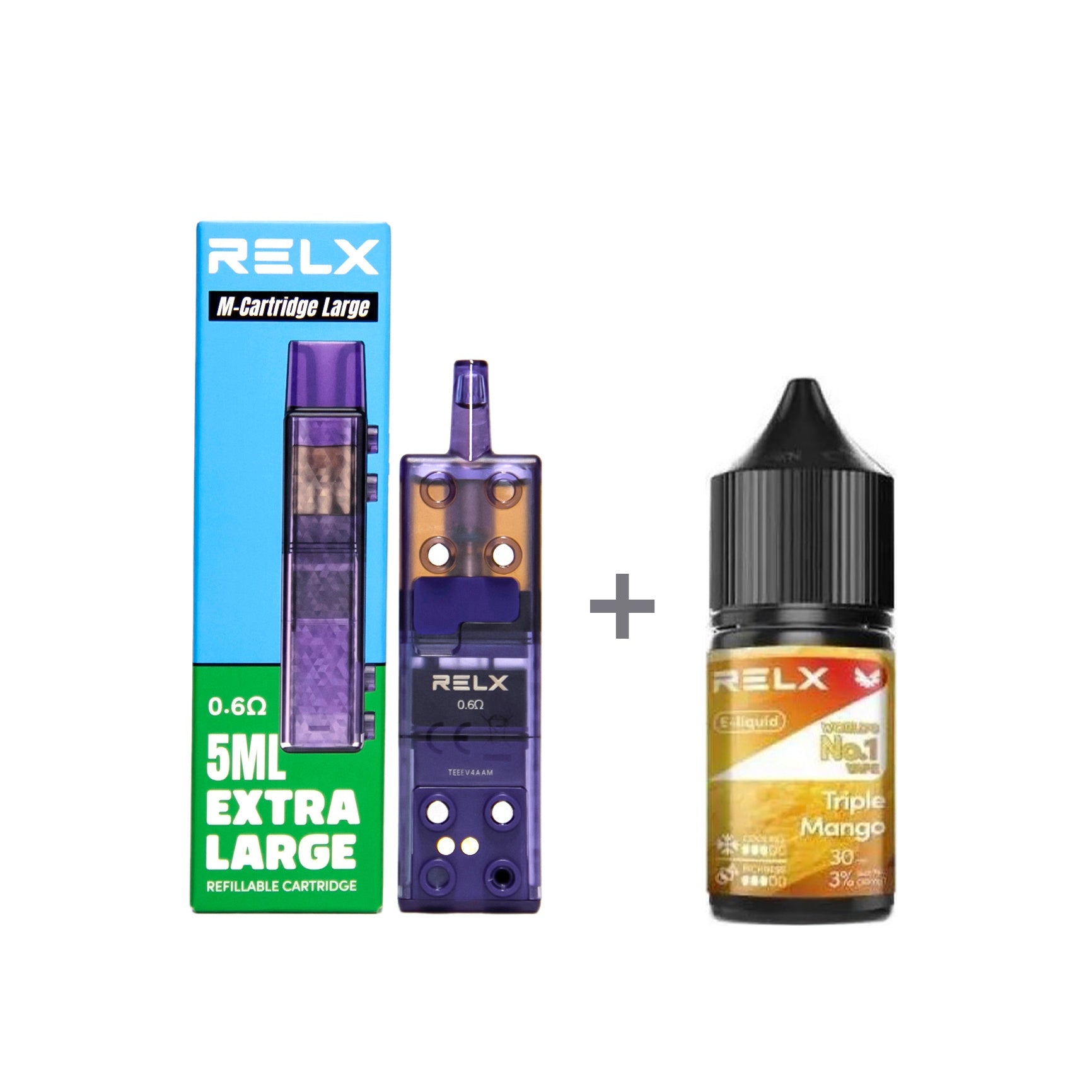 正品悦刻三代积木空弹烟油套餐(5ml容积RELX空弹+30ml正品RELX E-liquid)