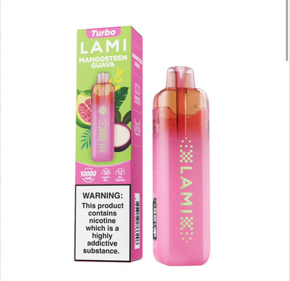 正品LAMI TURBO 徕米冰爆10000口涡轮双网陶瓷雾化芯可视化油仓电量显示冰爽型一次性电子烟-多口味可选