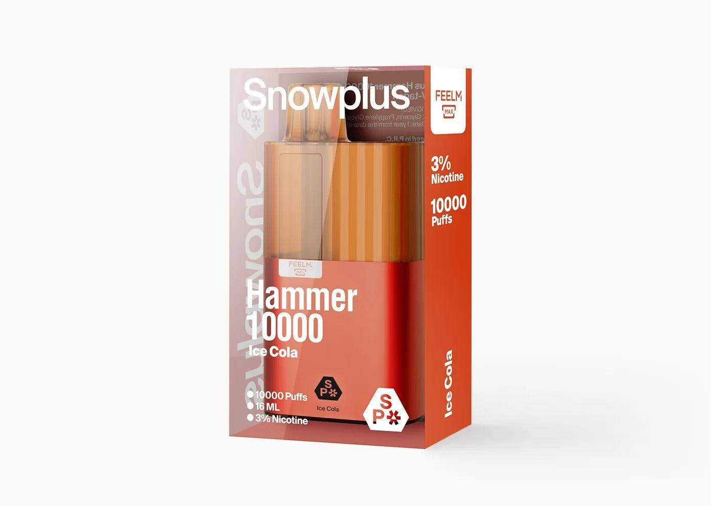 正品雪加大板砖海外版 SnowPlus Hammer 10000口 一次性电子烟(16ml)