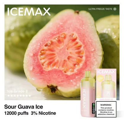 正品冰暴Icemax Ultra Freeze Taste 12000口超冰爽液晶显示屏可视化油仓一次性电子烟-多口味可选
