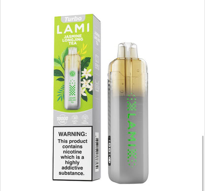 正品LAMI TURBO 徕米冰爆10000口涡轮双网陶瓷雾化芯可视化油仓电量显示冰爽型一次性电子烟-多口味可选