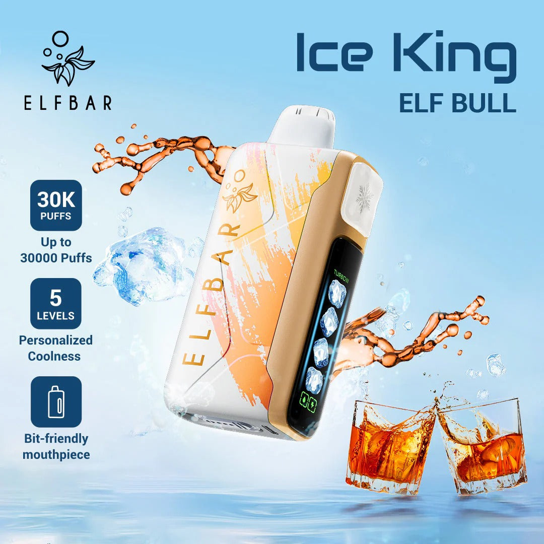 正品ELFBAR ICE KING 30000口-爱奇迹五档冰度调节冰王一次性电子烟-多口味可选