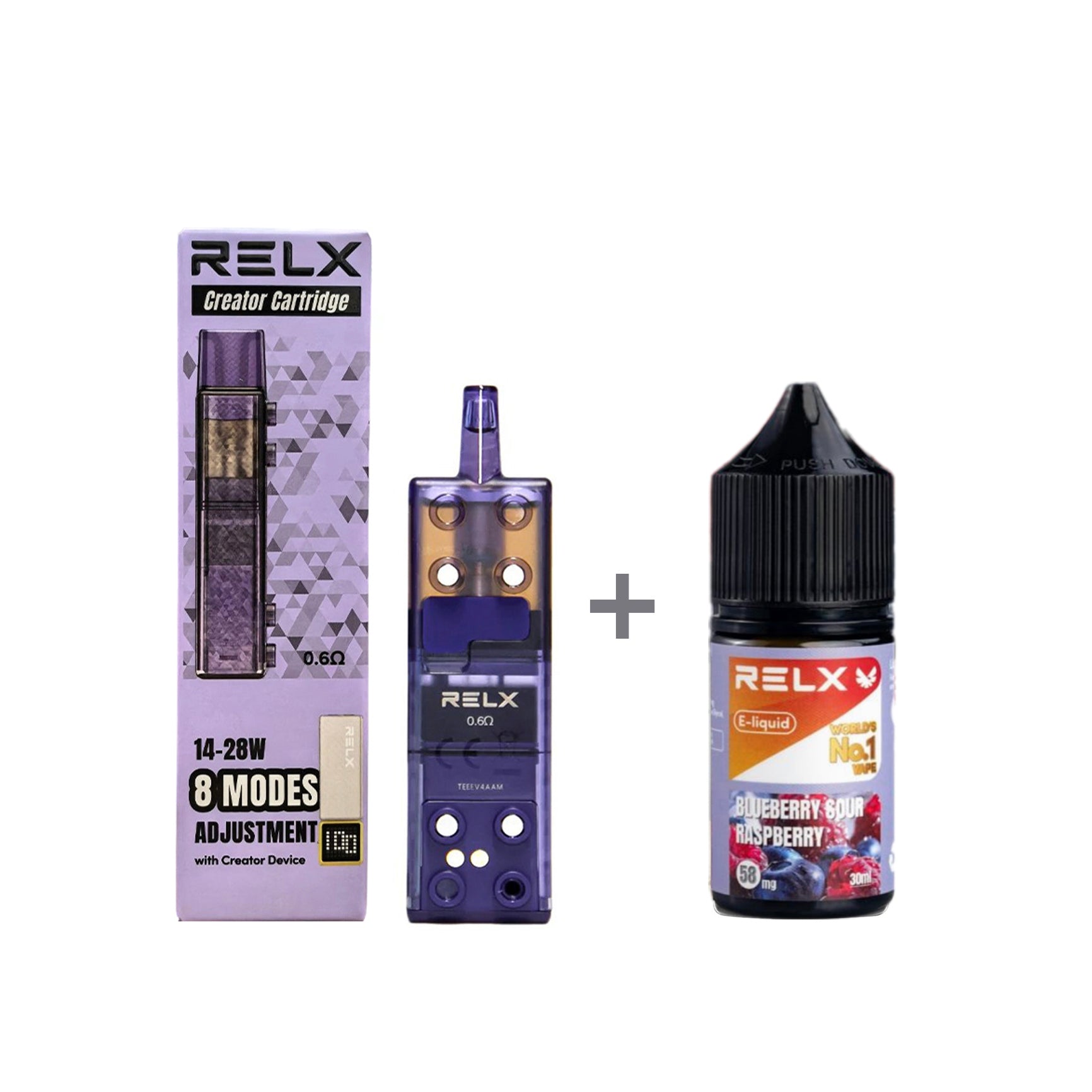 正品悦刻三代积木空弹烟油套餐(5ml容积RELX空弹+30ml正品RELX E-liquid)