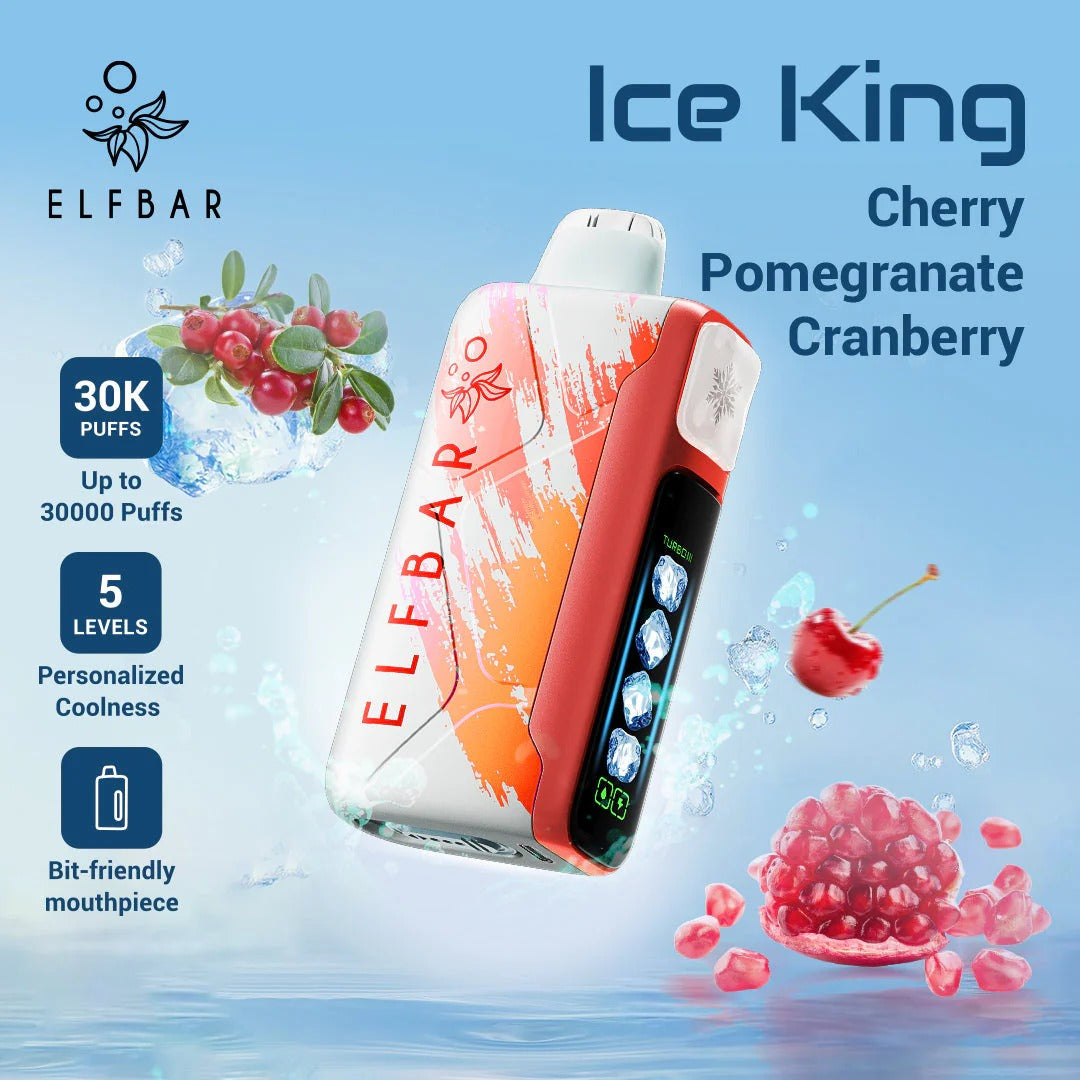 正品ELFBAR ICE KING 30000口-爱奇迹五档冰度调节冰王一次性电子烟-多口味可选