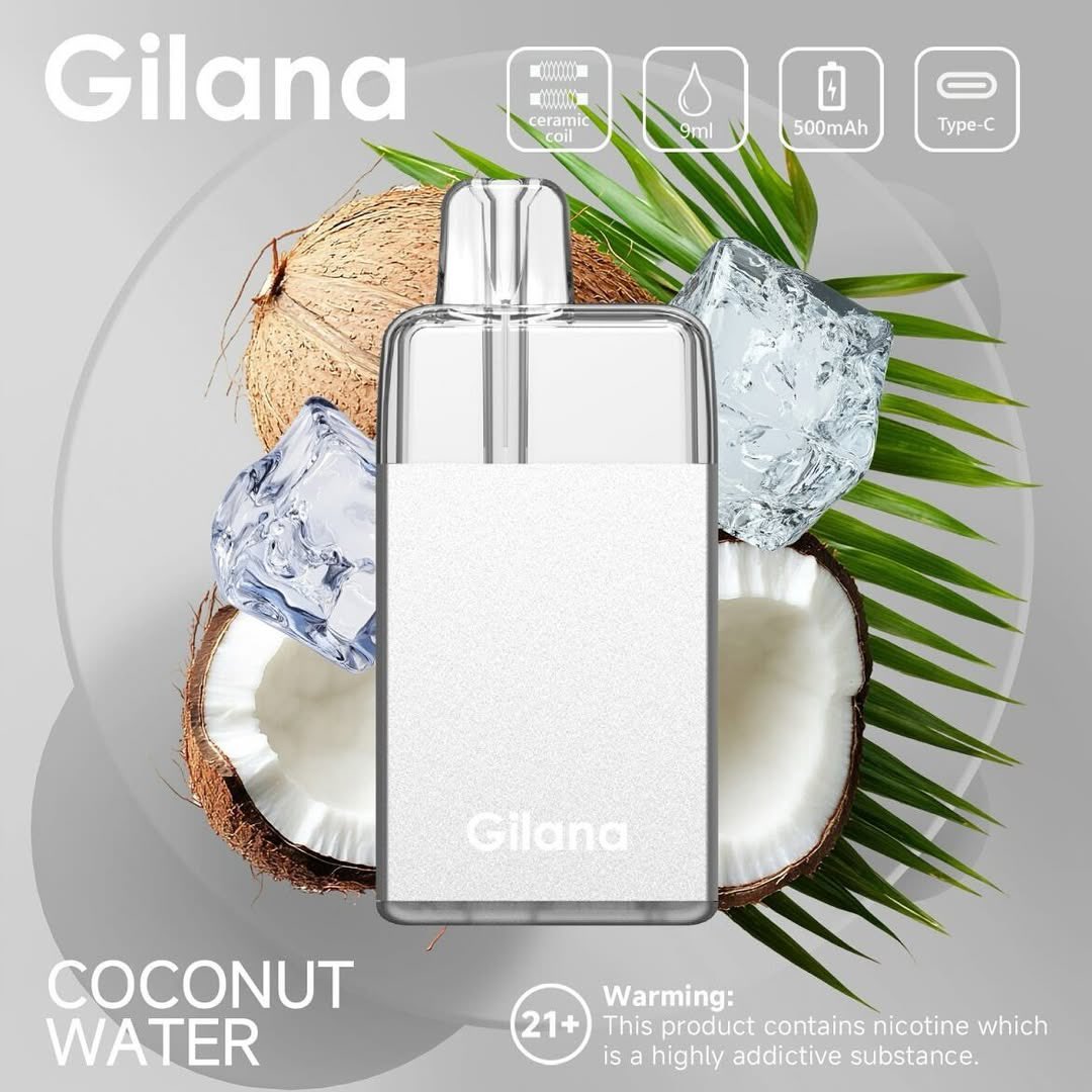 正品吉拉娜冰立方 Gilana Ice Cube 7000口劲爽冰感系列三色指示灯电量显示可视化油仓一次性电子烟-多口味可选