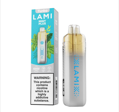 正品LAMI TURBO 徕米冰爆10000口涡轮双网陶瓷雾化芯可视化油仓电量显示冰爽型一次性电子烟-多口味可选