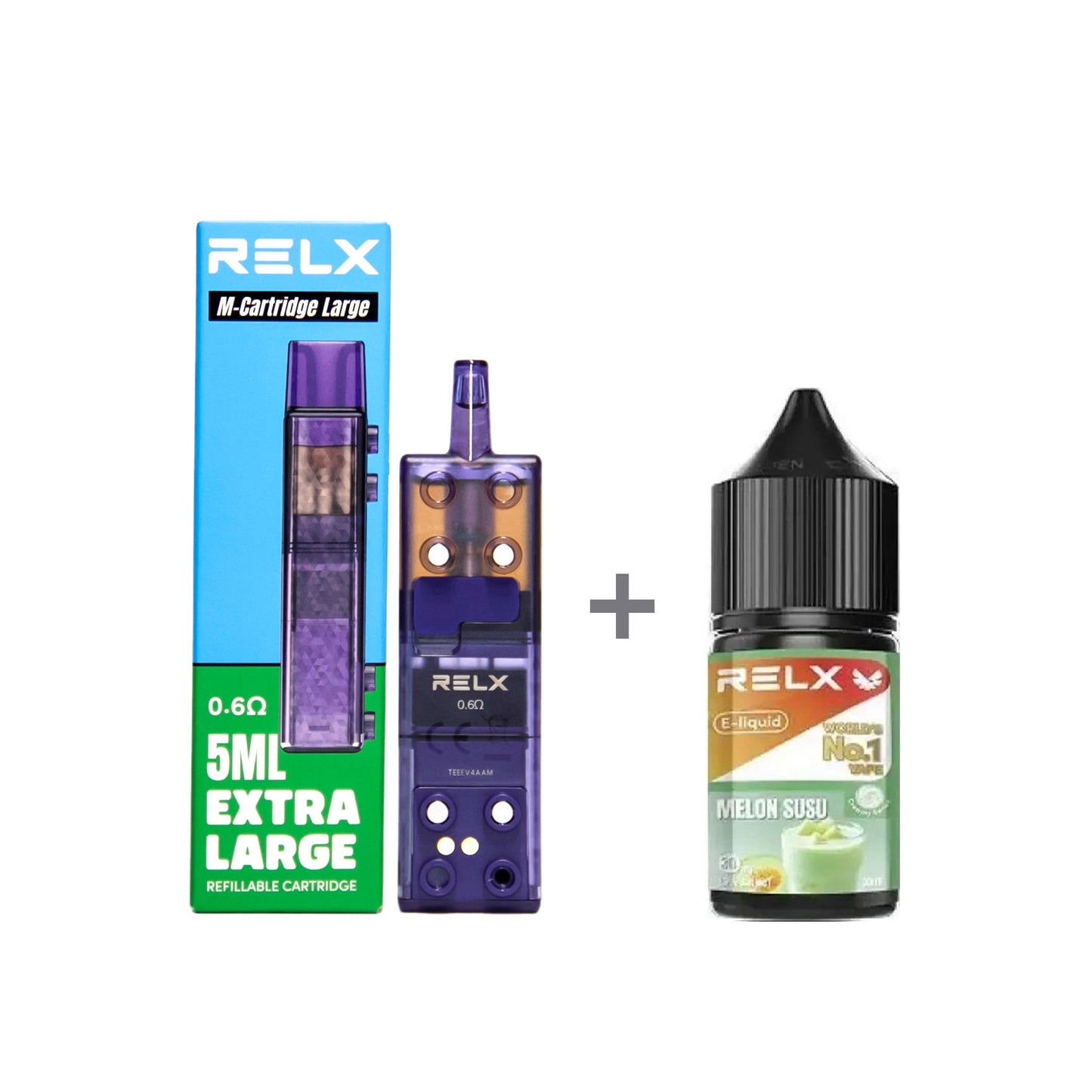 正品悦刻三代积木空弹烟油套餐(5ml容积RELX空弹+30ml正品RELX E-liquid)