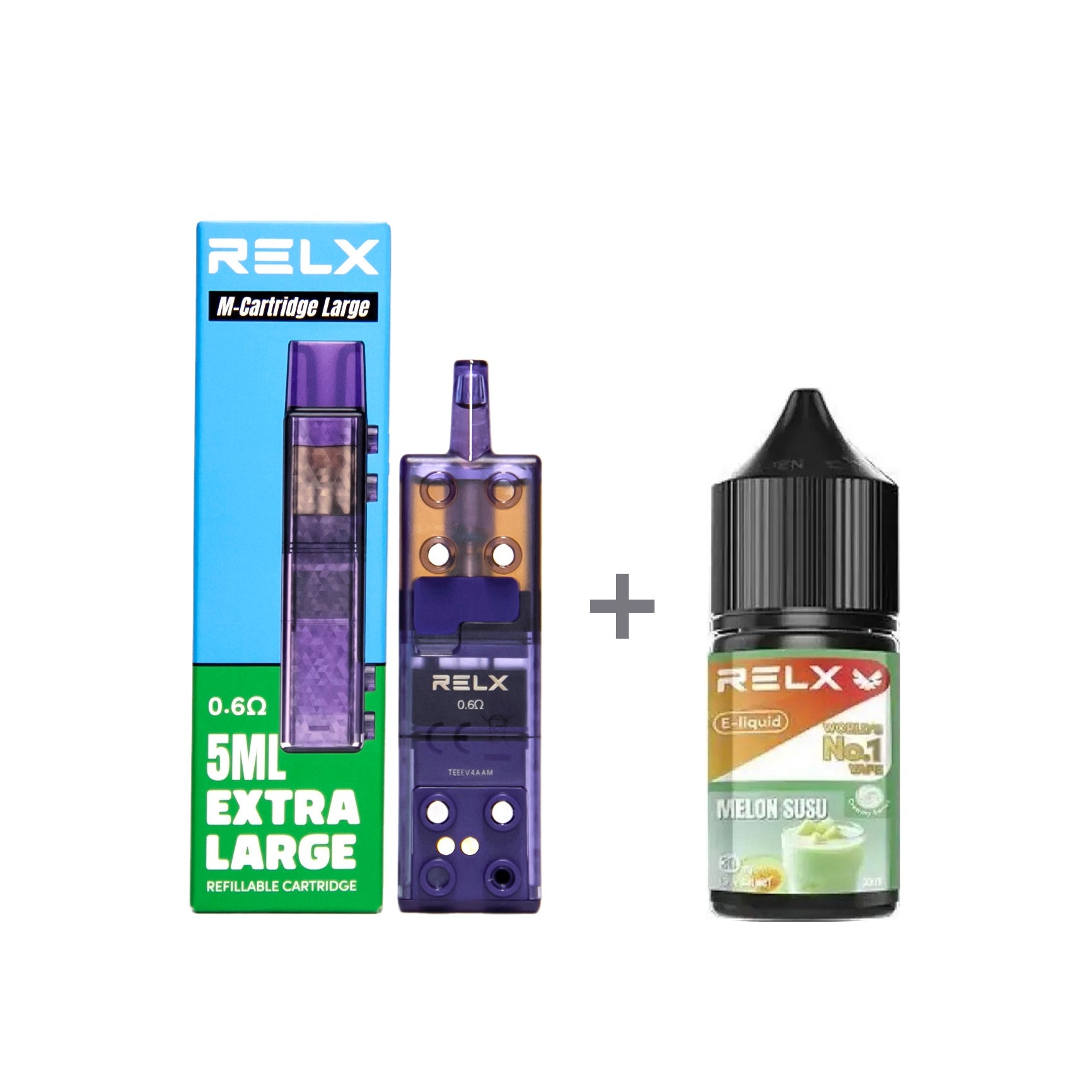正品悦刻三代积木空弹烟油套餐(5ml容积RELX空弹+30ml正品RELX E-liquid)