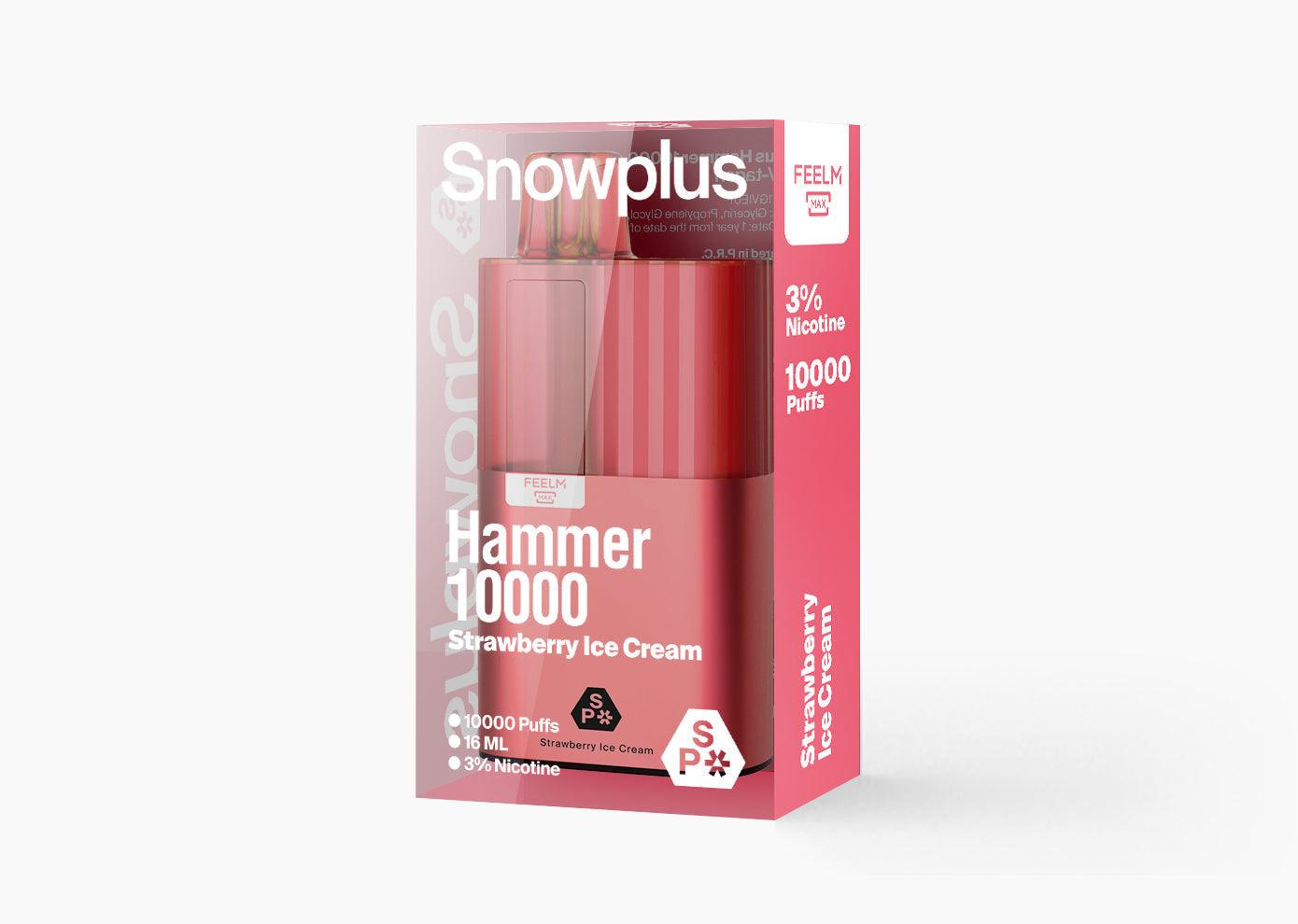 正品雪加大板砖海外版 SnowPlus Hammer 10000口 一次性电子烟(16ml)