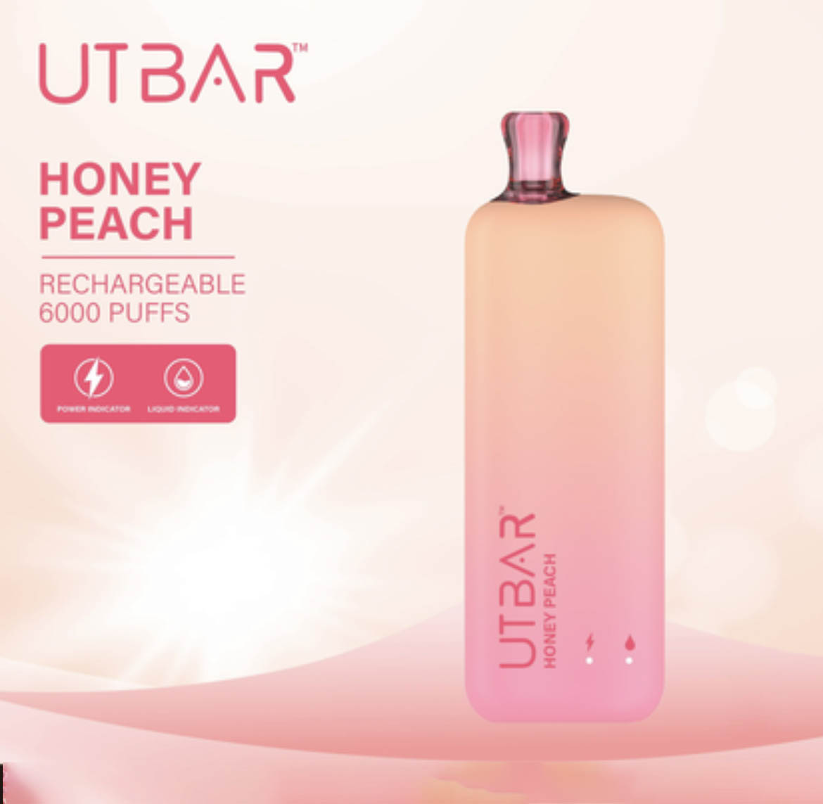 正品FLUM UTBAR 6000口绚丽质感外观设计电量油量指示一次性电子烟-多口味可选