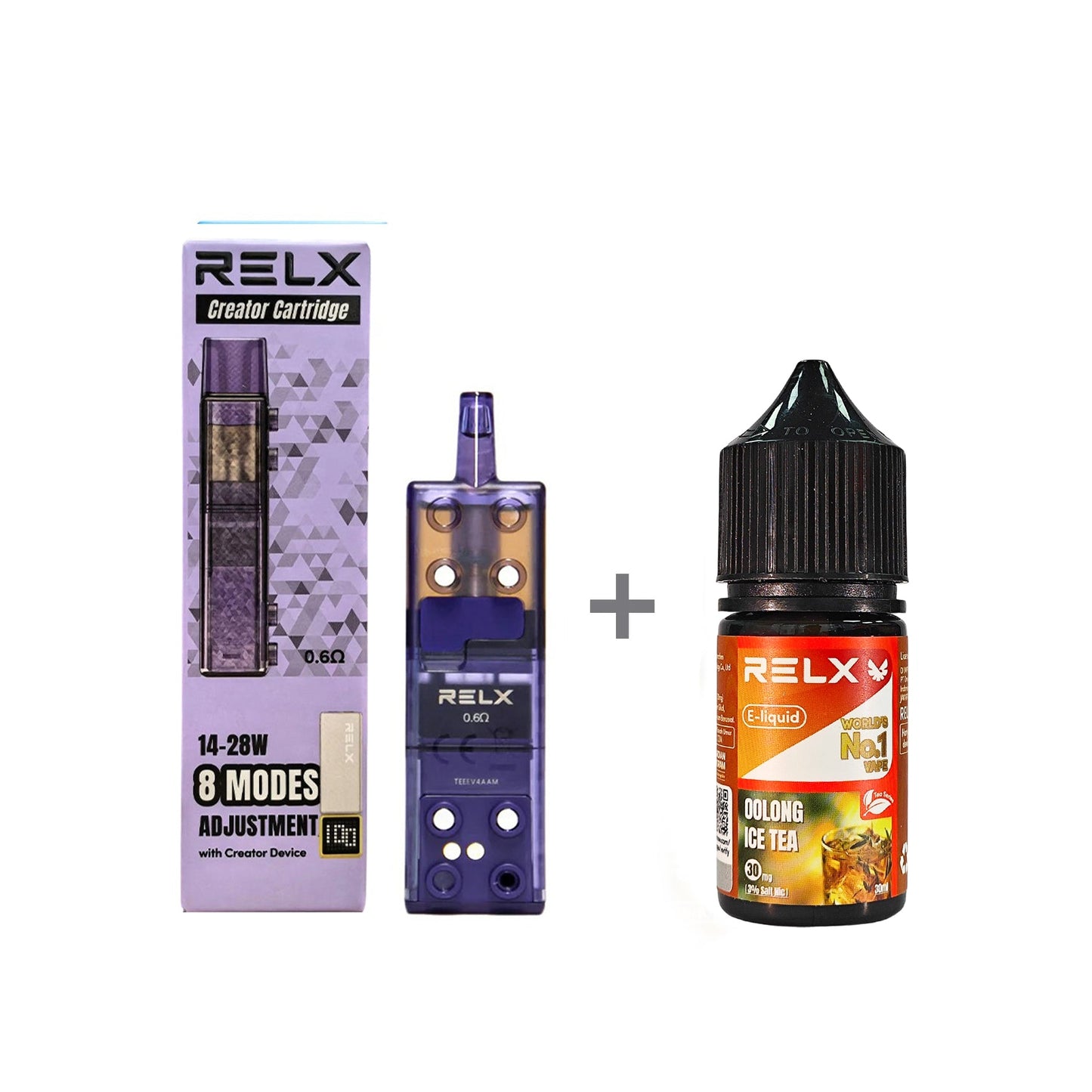 正品悦刻三代积木空弹烟油套餐(5ml容积RELX空弹+30ml正品RELX E-liquid)