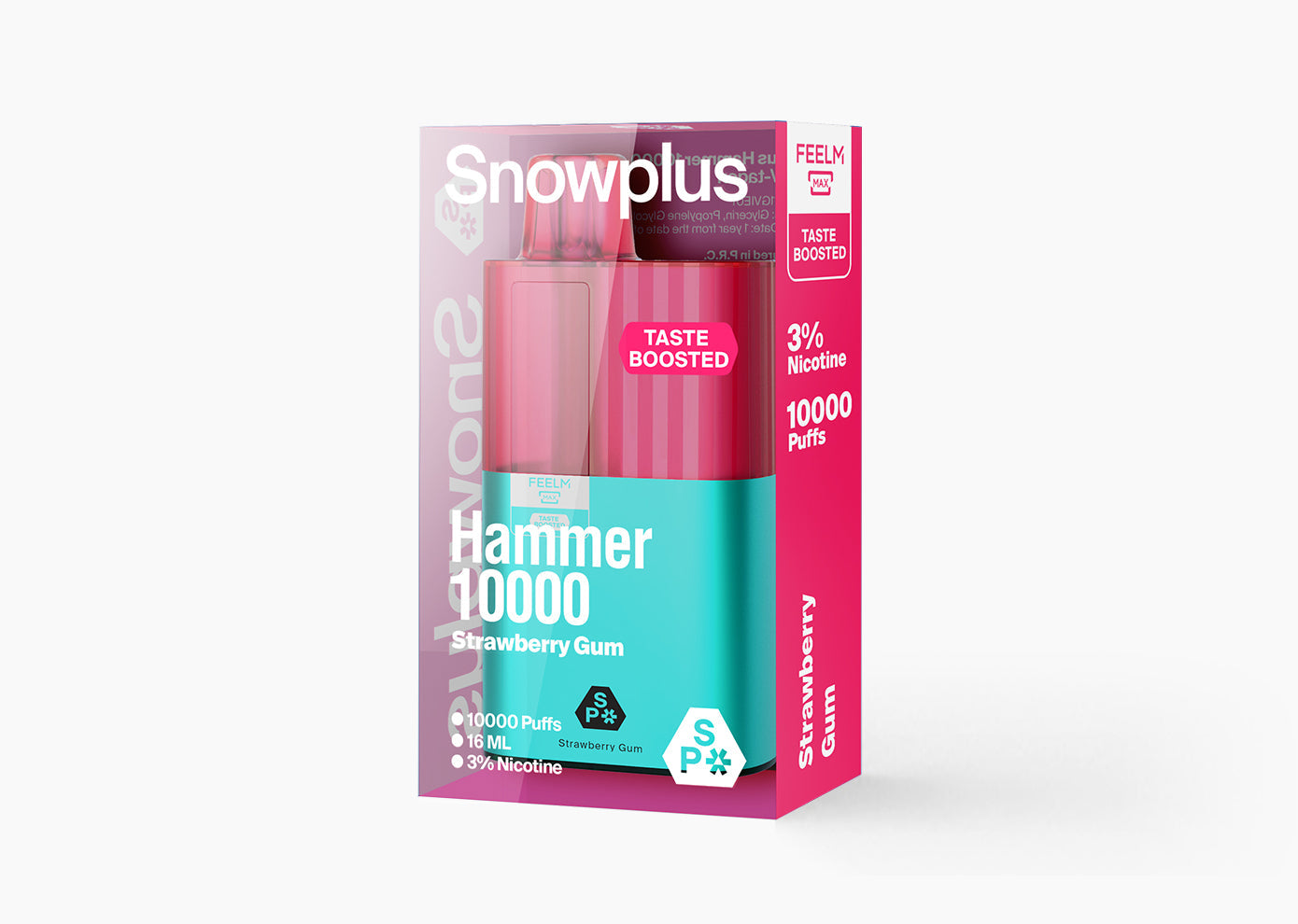 正品雪加大板砖海外版 SnowPlus Hammer 10000口 一次性电子烟(16ml)