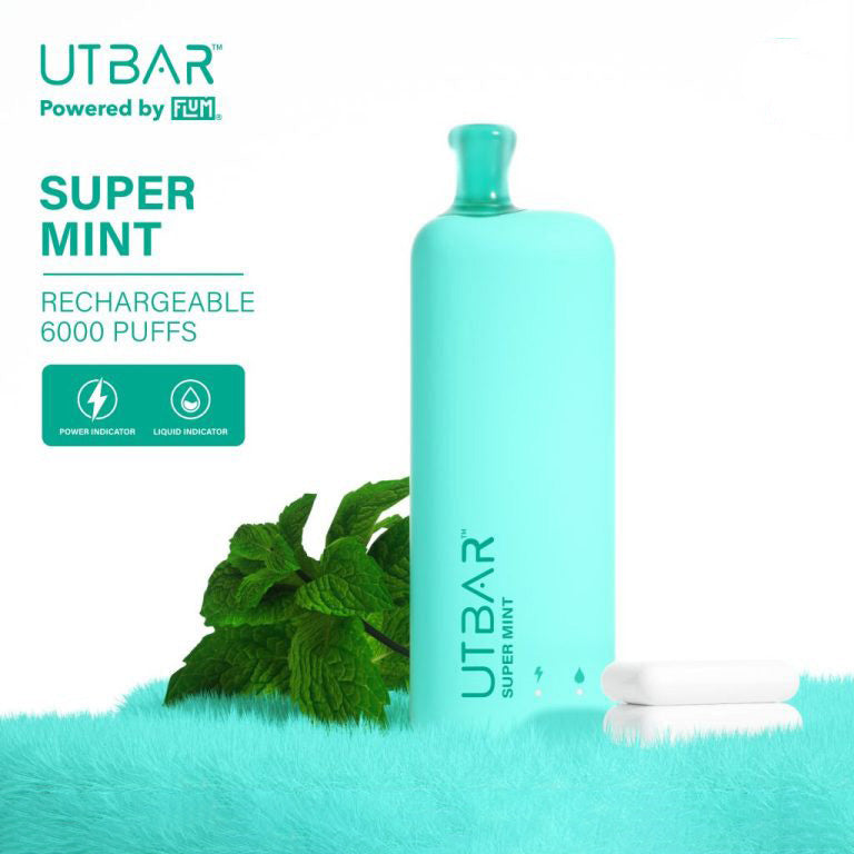 正品FLUM UTBAR 6000口绚丽质感外观设计电量油量指示一次性电子烟-多口味可选